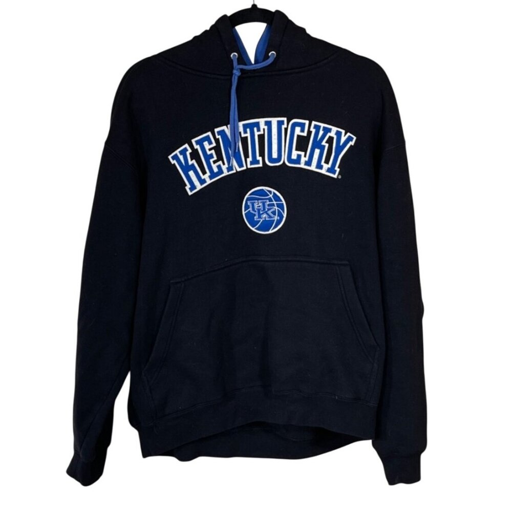 VTG Team Apperal Kentucky Hoodie Sweatshirt Stitched M Medium Black Blue